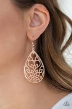 Load image into Gallery viewer, Lovely Lotus Rose Gold Earrings