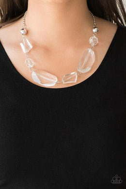 Luminous Luminary White Acrylic Necklace