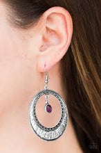 Load image into Gallery viewer, Madame Marvel Purple Earrings