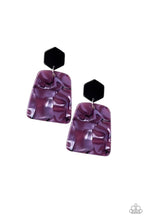 Load image into Gallery viewer, Majestic Mariner Purple Acrylic Earrings - Angie&#39;s $5.00 Bling