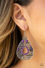 Load image into Gallery viewer, Malibu Gardens Purple Earrings