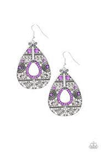 Load image into Gallery viewer, Malibu Gardens Purple Earrings