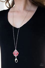 Malibu Mandala Red Lanyard
