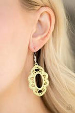 Load image into Gallery viewer, Mantras and Mandalas Yellow Earrings