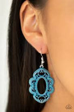 Load image into Gallery viewer, Mantras and Mandalas Blue Earrings