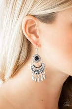 Load image into Gallery viewer, Mantra to Mantra Black Earrings