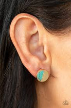 Load image into Gallery viewer, Marble Minimalist Blue Post Earrings
