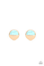 Load image into Gallery viewer, Marble Minimalist Blue Post Earrings