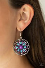 Load image into Gallery viewer, Mardi Gras Garden Purple Earrings