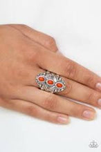 Load image into Gallery viewer, Mayan Motiff Orange Ring - Angie's $5.00 Bling