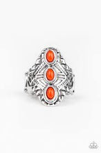 Load image into Gallery viewer, Mayan Motiff Orange Ring - Angie's $5.00 Bling