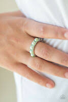 Load image into Gallery viewer, Mermaid Mamba Green Skinny Band Ring