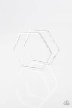 Load image into Gallery viewer, Metro Metric Silver Hoop Earrings