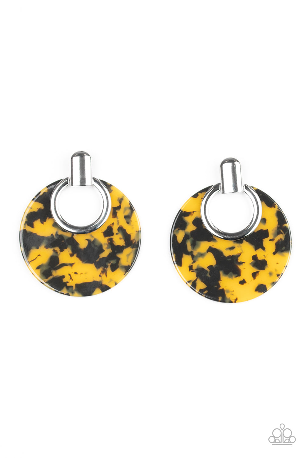 Metro Zoo Yellow Post Acrylic Earrings