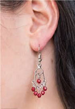 Load image into Gallery viewer, Midnight Banquet Red Earrings