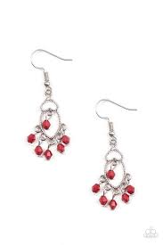 Midnight Banquet Red Earrings