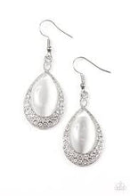 Load image into Gallery viewer, Midnight Magic White Earrings