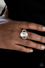 Load image into Gallery viewer, Million Dollar Diva White Skinny Band Ring
