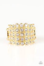 Load image into Gallery viewer, Million Dollar Masquerade Gold Ring - Angie's $5.00 Bling
