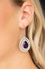 Load image into Gallery viewer, Millionaire Debonair Purple Earrings
