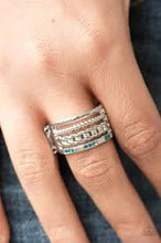 Load image into Gallery viewer, Mismatched Magnificence Blue Ring - Angie's $5.00 Bling