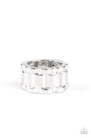 Modern Machinery Silver Men's Ring