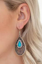 Load image into Gallery viewer, Modern Monte Carlo Blue Earrings