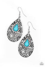 Load image into Gallery viewer, Modern Monte Carlo Blue Earrings