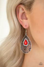Load image into Gallery viewer, Modern Monte Carlo Red Earrings