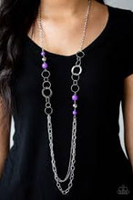 Load image into Gallery viewer, Modern Motley Purple Necklace - Angie's $5.00 Bling