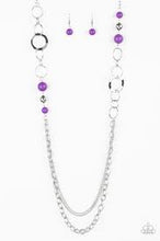 Load image into Gallery viewer, Modern Motley Purple Necklace - Angie's $5.00 Bling