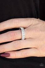 Load image into Gallery viewer, Money Motto White Skinny Band Ring