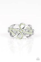 Load image into Gallery viewer, More or Flawless Green Skinny Band Ring