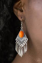 Load image into Gallery viewer, Mostly Monte-Zumba Orange Earrings