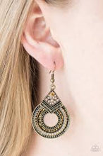 Load image into Gallery viewer, My Favorite Color is Glitter Brass Earrings