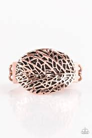 Never Leaf Me Copper Skinny Band Ring