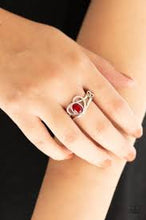 Load image into Gallery viewer, No Heart String Attached Red Skinny Band Ring