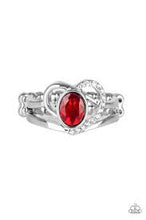 Load image into Gallery viewer, No Heart String Attached Red Skinny Band Ring