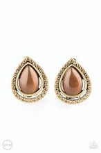 Load image into Gallery viewer, Noteworthy Shimmer Brass Clip On Earrings