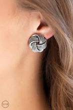 Load image into Gallery viewer, Noticeably Knotted Silver Clip On Earrings