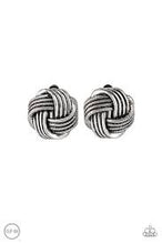 Load image into Gallery viewer, Noticeably Knotted Silver Clip On Earrings