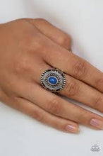 Load image into Gallery viewer, Oasis Moon Blue Skinny Band Ring
