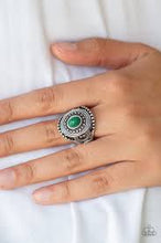 Load image into Gallery viewer, Oasis Moon Green Skinny Band Rings