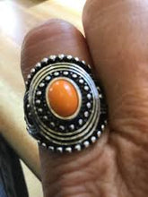 Load image into Gallery viewer, Oasis Moon Orange Skinny Band Ring