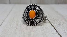 Load image into Gallery viewer, Oasis Moon Orange Skinny Band Ring