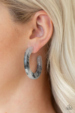 Load image into Gallery viewer, Oceanside Oasis Black Acrylic Hoop Earrings - Angie&#39;s $5.00 Bling