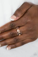 Load image into Gallery viewer, Oceanic Bliss Copper Skinny Band Ring