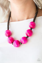 Load image into Gallery viewer, Oh My Miami Pink Wood Necklace