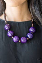 Load image into Gallery viewer, Oh My Miami Purple Wood Necklace - Angie's $5.00 Bling