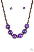 Load image into Gallery viewer, Oh My Miami Purple Wood Necklace - Angie's $5.00 Bling